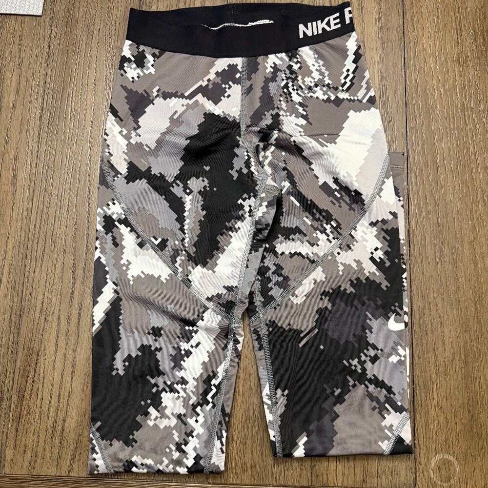 Nike Pro Hyperwarm Leggings Oil Glitch Sz S
